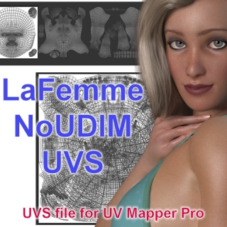 LaFemme No UDIM UVs (for UV Mapper Pro)